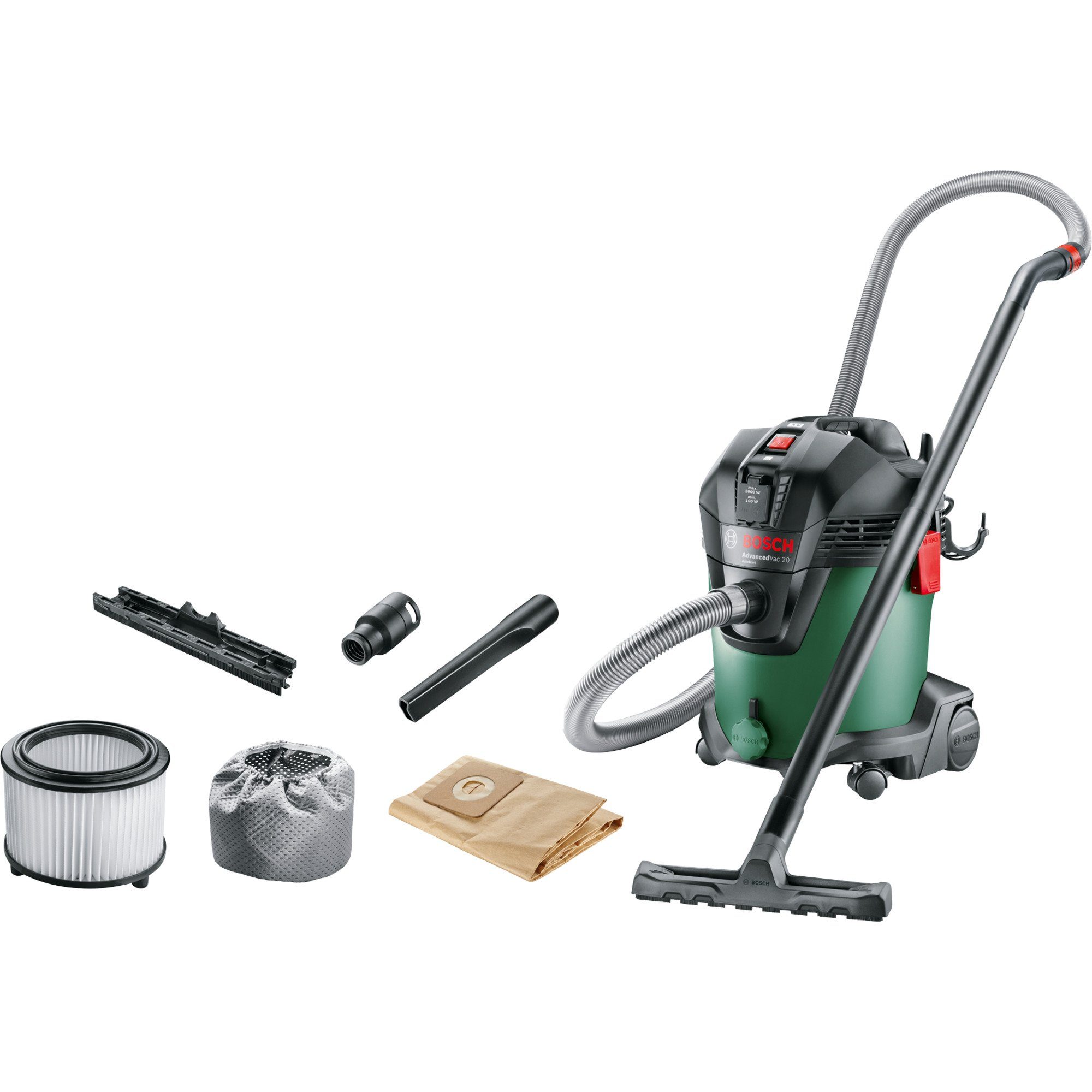 Bosch Professional Bodenstaubsauger Bosch Professional AdvancedVac 20, 1200 W, Mit Filterbeutel