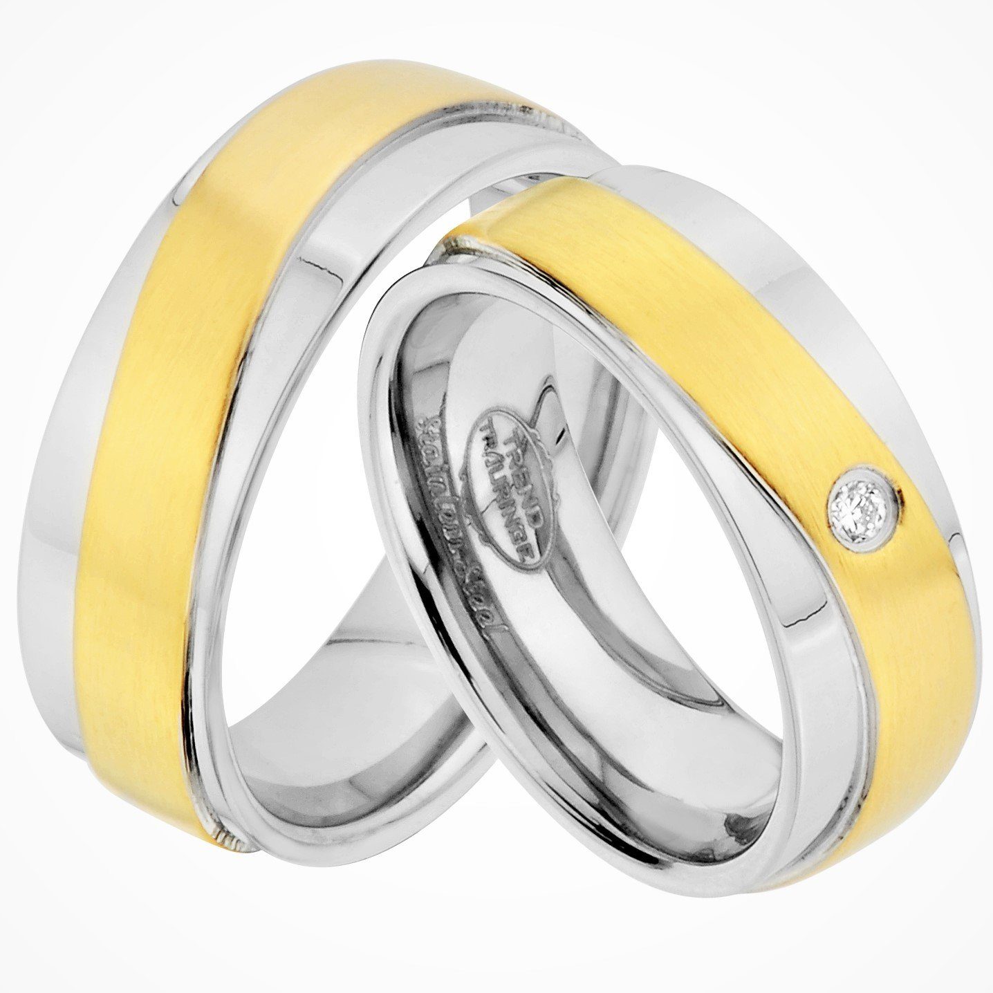 Platiert Trauringe123 Trauring Trauringe Gold Verlobungsringe JE90 Partnerringe Edelstahl Hochzeitsringe aus Eheringe