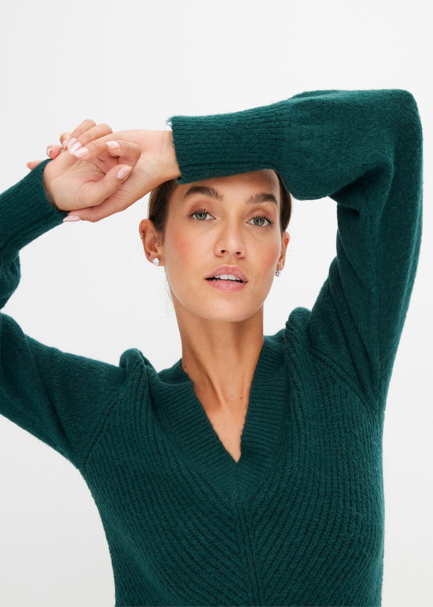 bonprix Strickkleid für besondere Anlässe, elastisches Material, Loose Fit