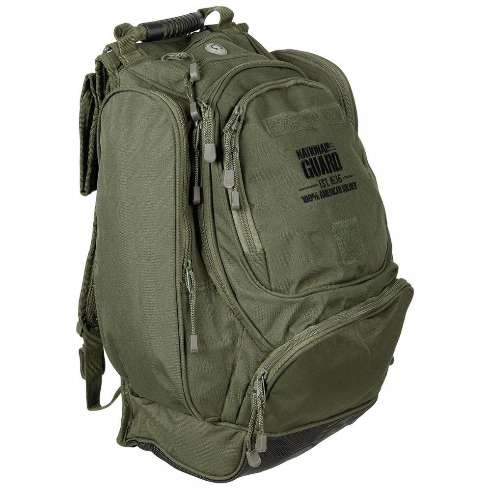 Rucksack, oliv, Nylon Wanderrucksack US GUARD, NATIONAL MFH