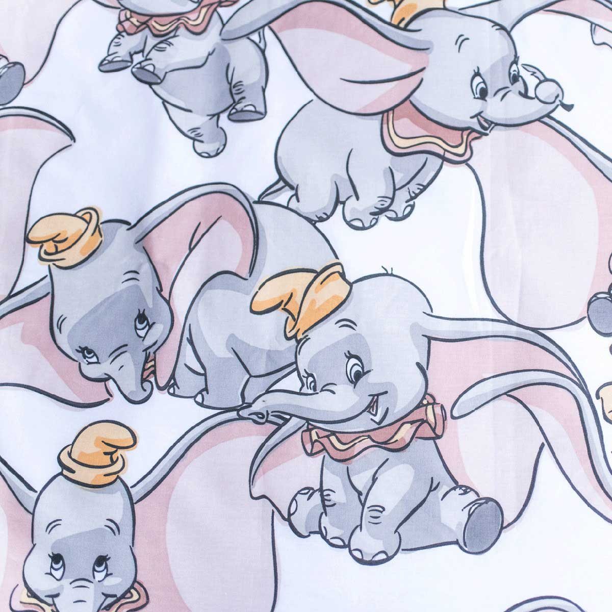 Disney Kinderbettwäsche Disney Dumbo Babybettwäsche 100 x 135 + 40 x 60cm 100% Baumwolle, Renforcé, 2 teilig