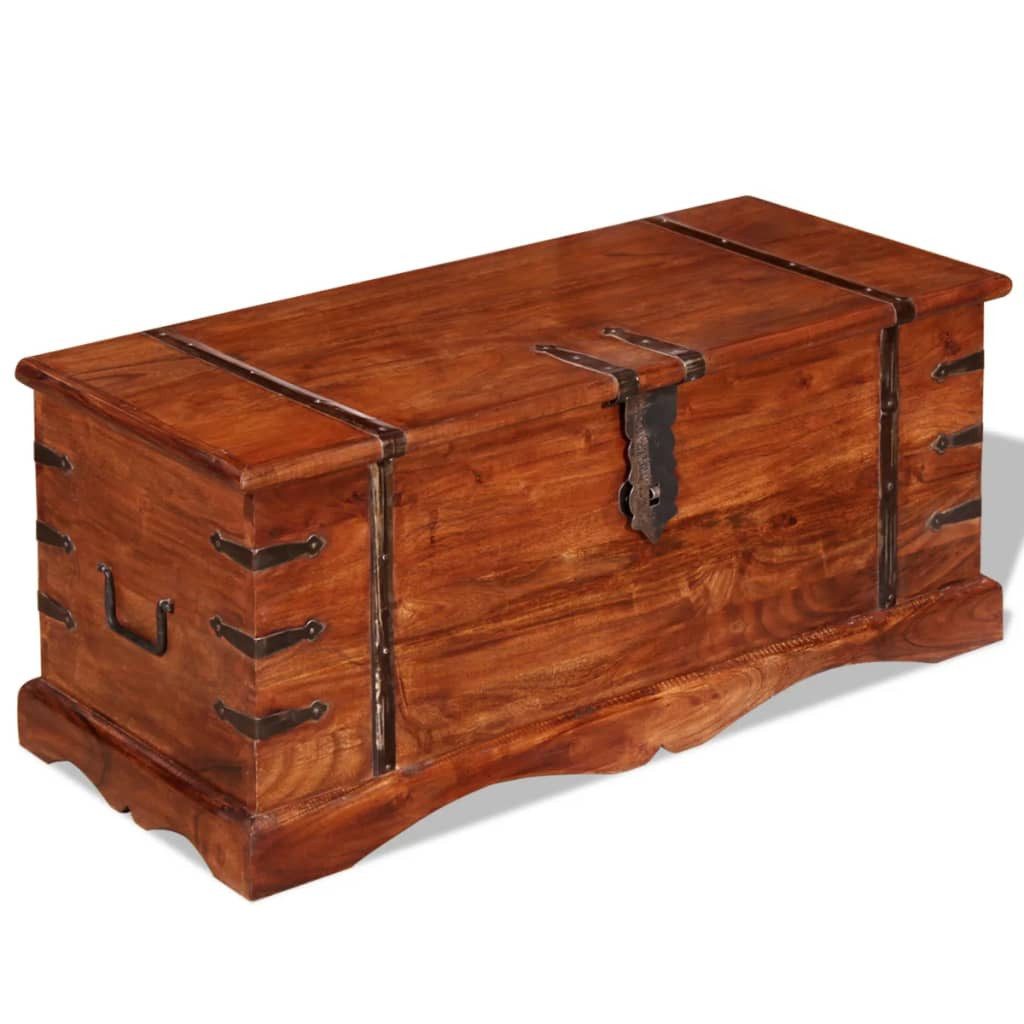 Truhe Truhe Aufbewahrungstruhe Holztruhe Schatztruhe Kiste mit Deckel Massiv
