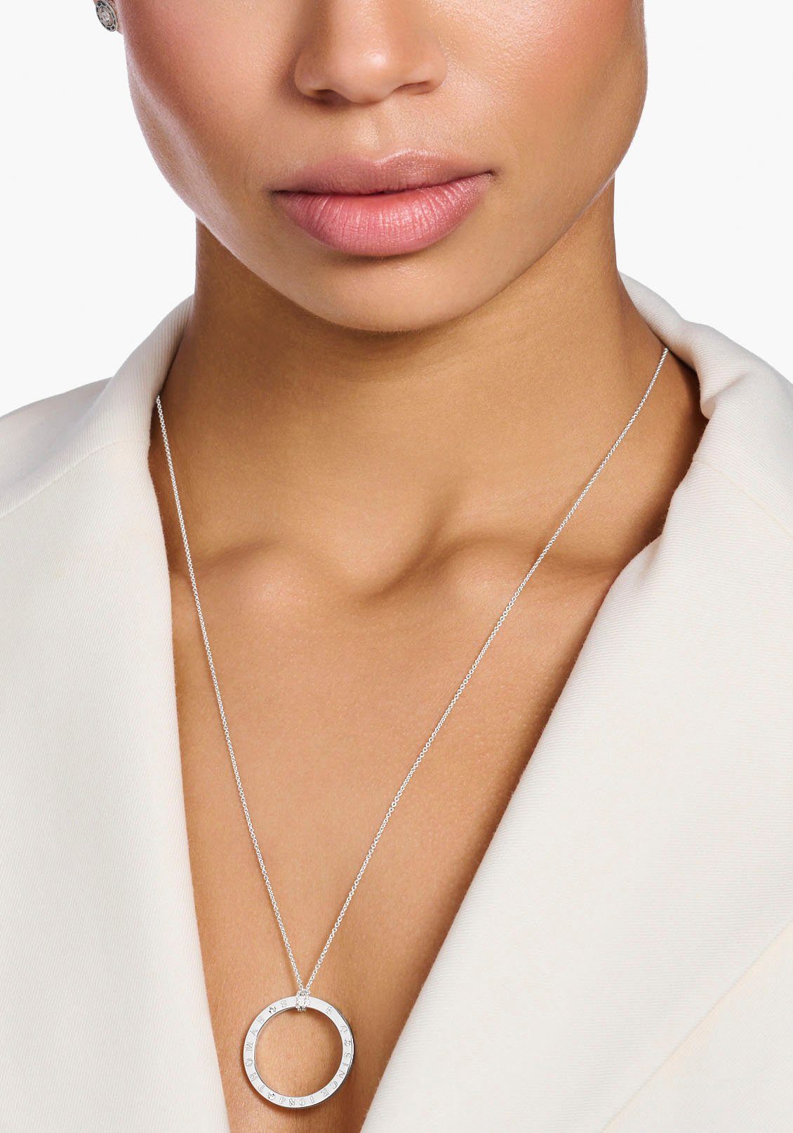 THOMAS SABO Kette mit Anhänger Kreis si...