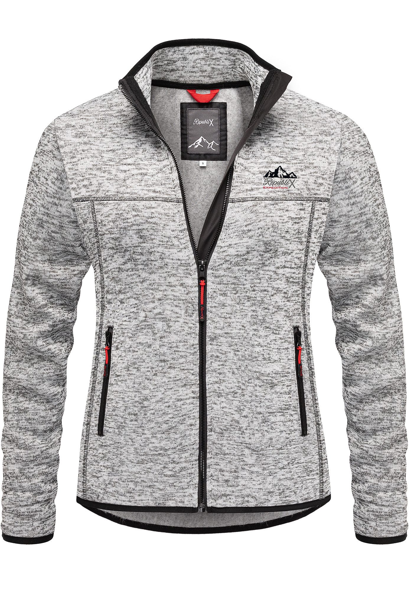 REPUBLIX Fleecejacke EBONY Damen Strickfleece Sweatjacke günstig online kaufen