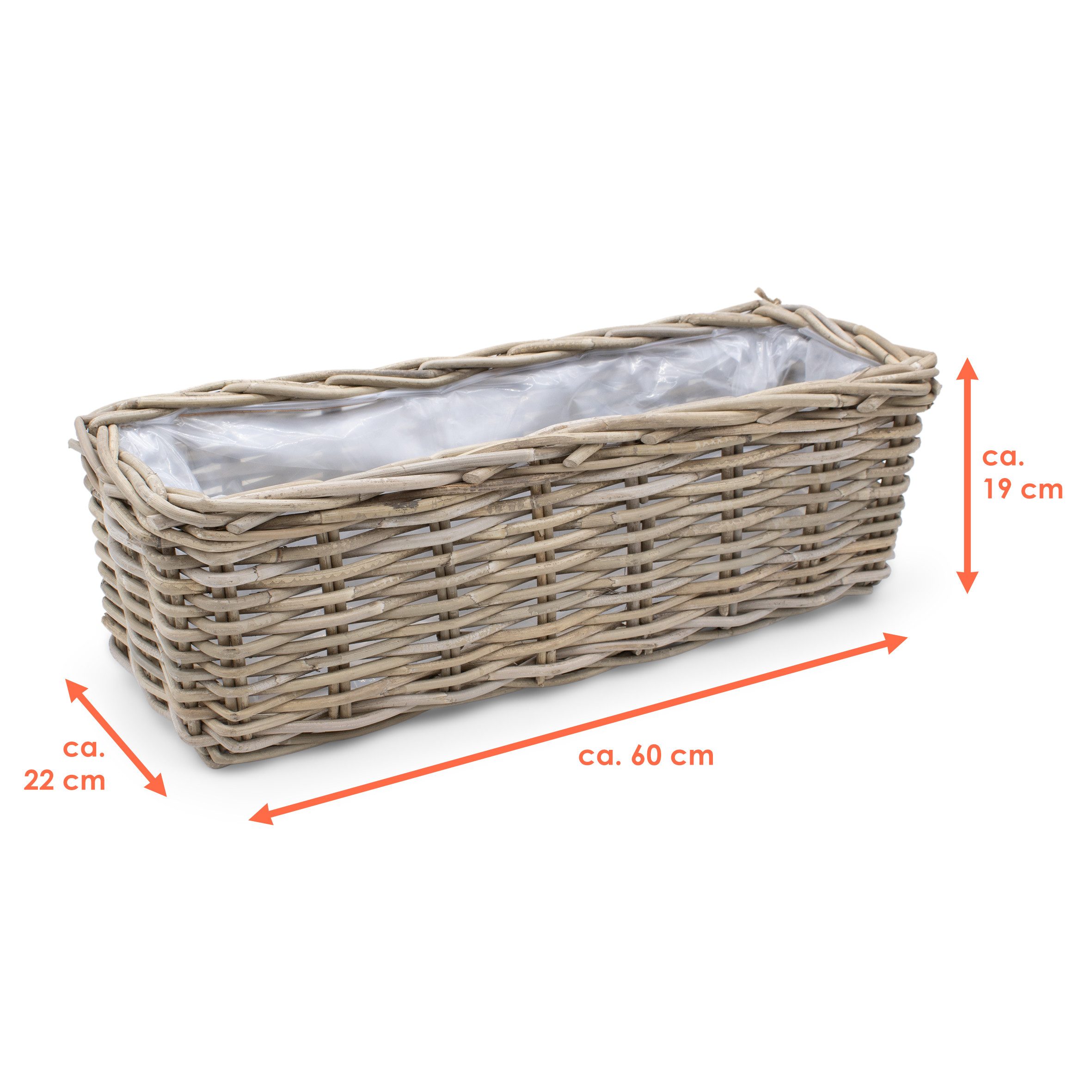 Spetebo Blumentopf Weide Pflanzkorb natur (Stück, günstig online kaufen