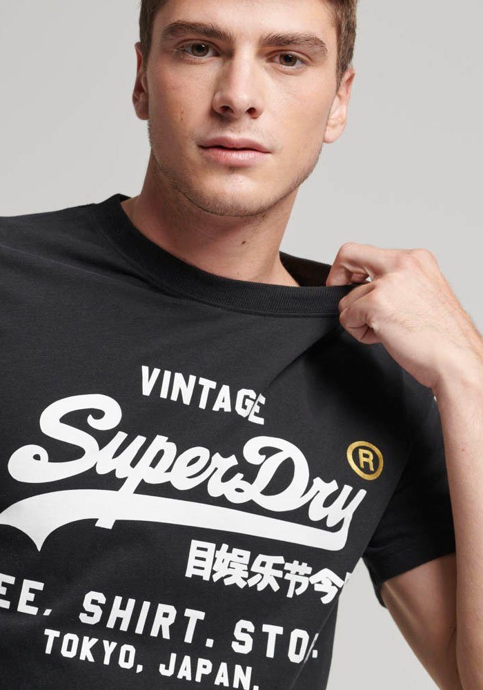 CLASSIC T-Shirt VINTAGE VL Superdry Black TEE STORE