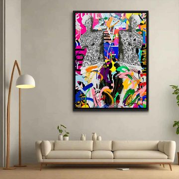 DOTCOMCANVAS® Leinwandbild Double Streety Venus, Leinwandbild Double Streety Venus Pop Art hochkant Portrait