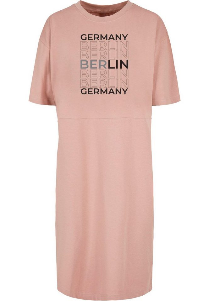 Merchcode Stillkleid Damen Ladies Berlin Organic Oversized Slit Tee Dress (1 -tlg)