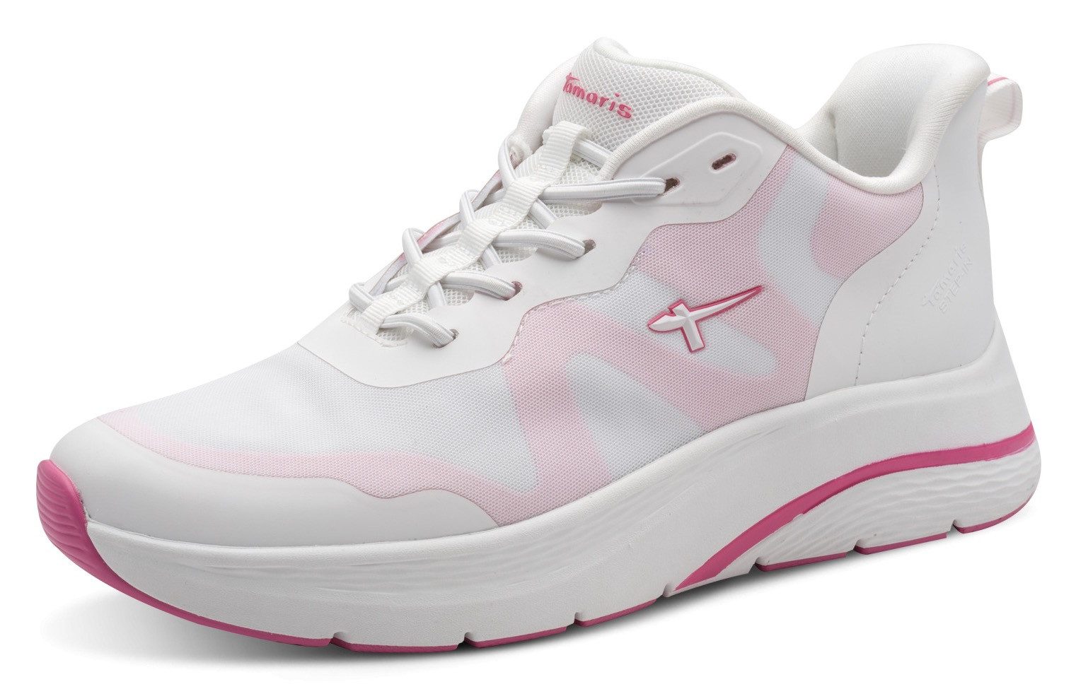 Tamaris Slip-On Sneaker, Plateau, Freizeitschuh, Halbschuh, Slipper mit Kontrastbesatz