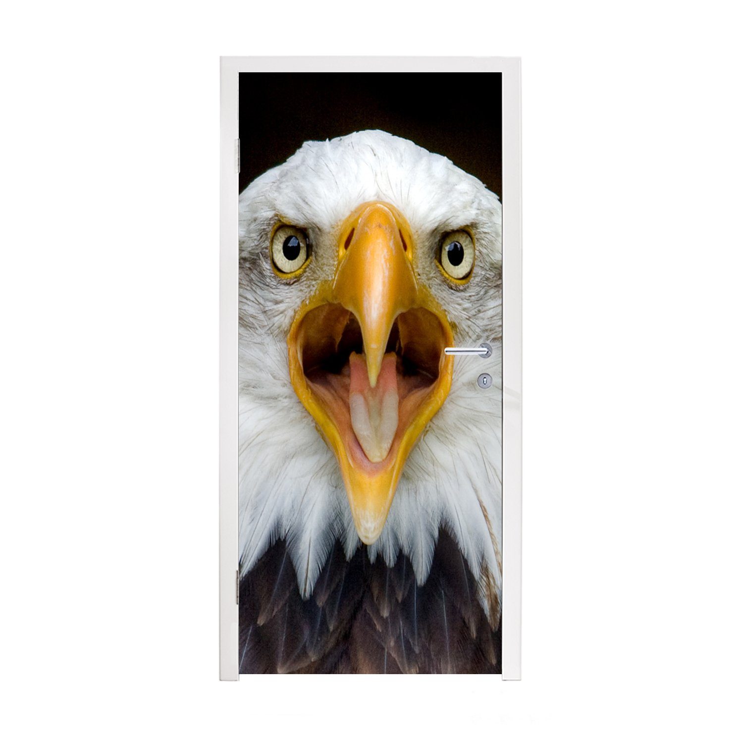 MuchoWow Türtapete Nahaufnahme eines Adlers, Matt, bedruckt, (1 St), Fototapete für Tür, Türaufkleber, 75x205 cm