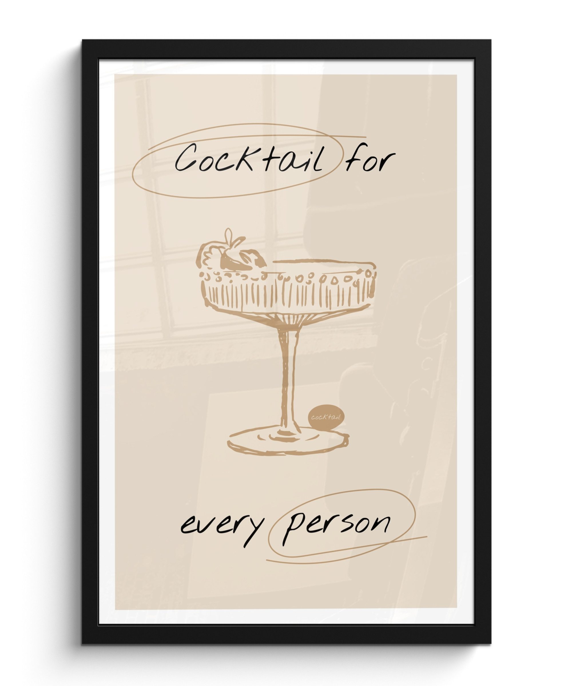 MuchoWow Poster Cocktail - Beige - günstig online kaufen