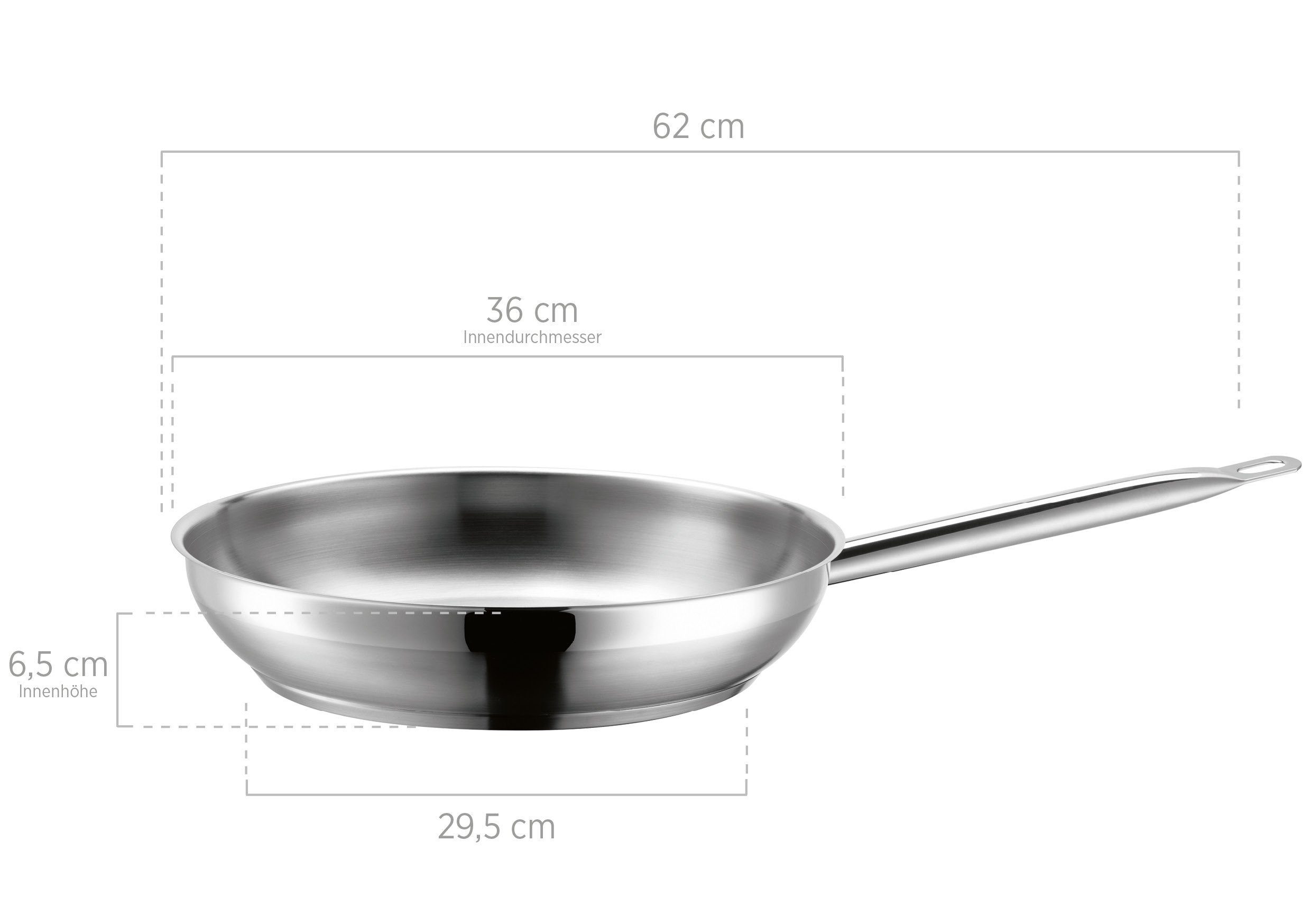 MÄSER Bratpfanne PROFESSIONAL I, Edelstahl 18/10