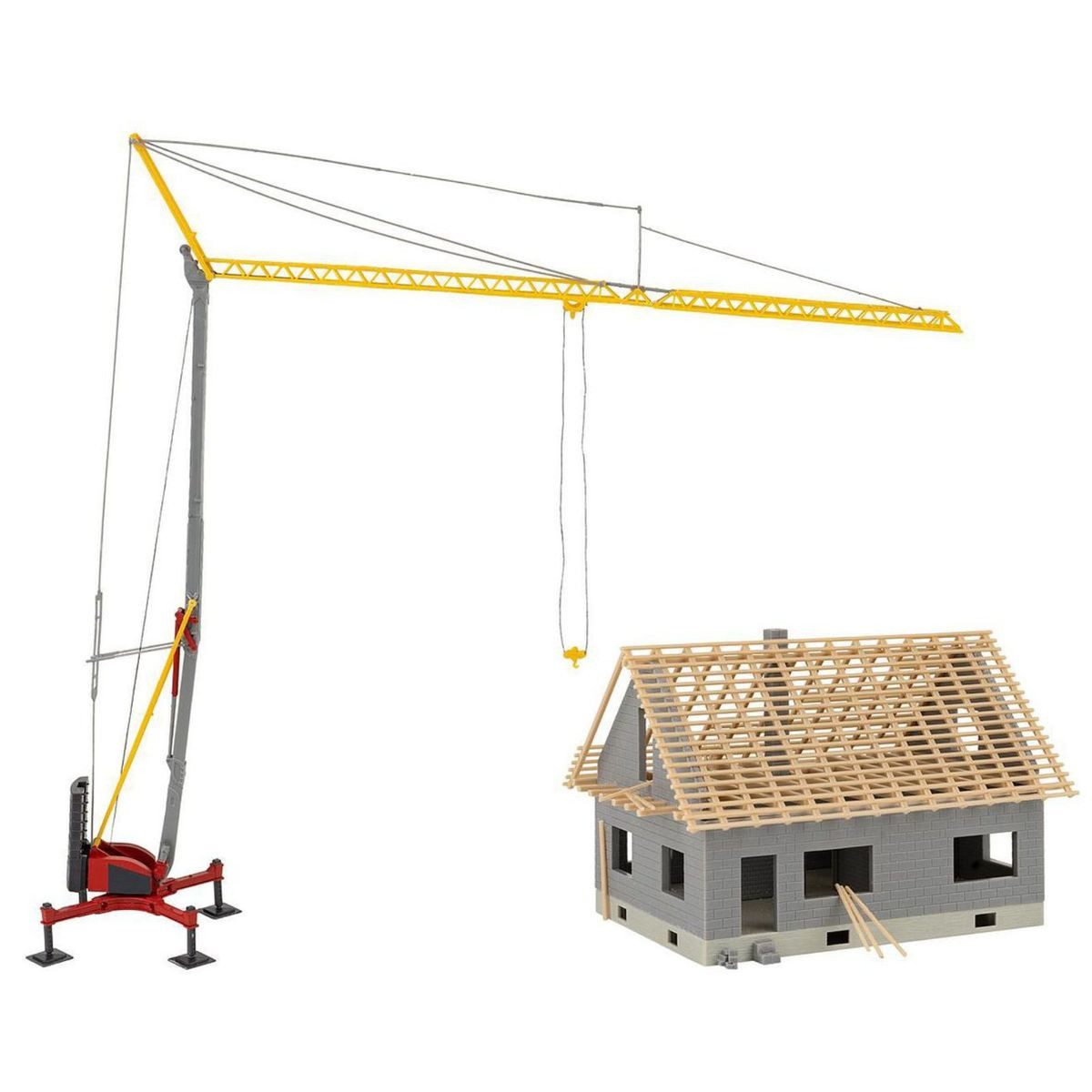 Faller Modellbausatz Faller 130658 Hausbau mit Kran HO