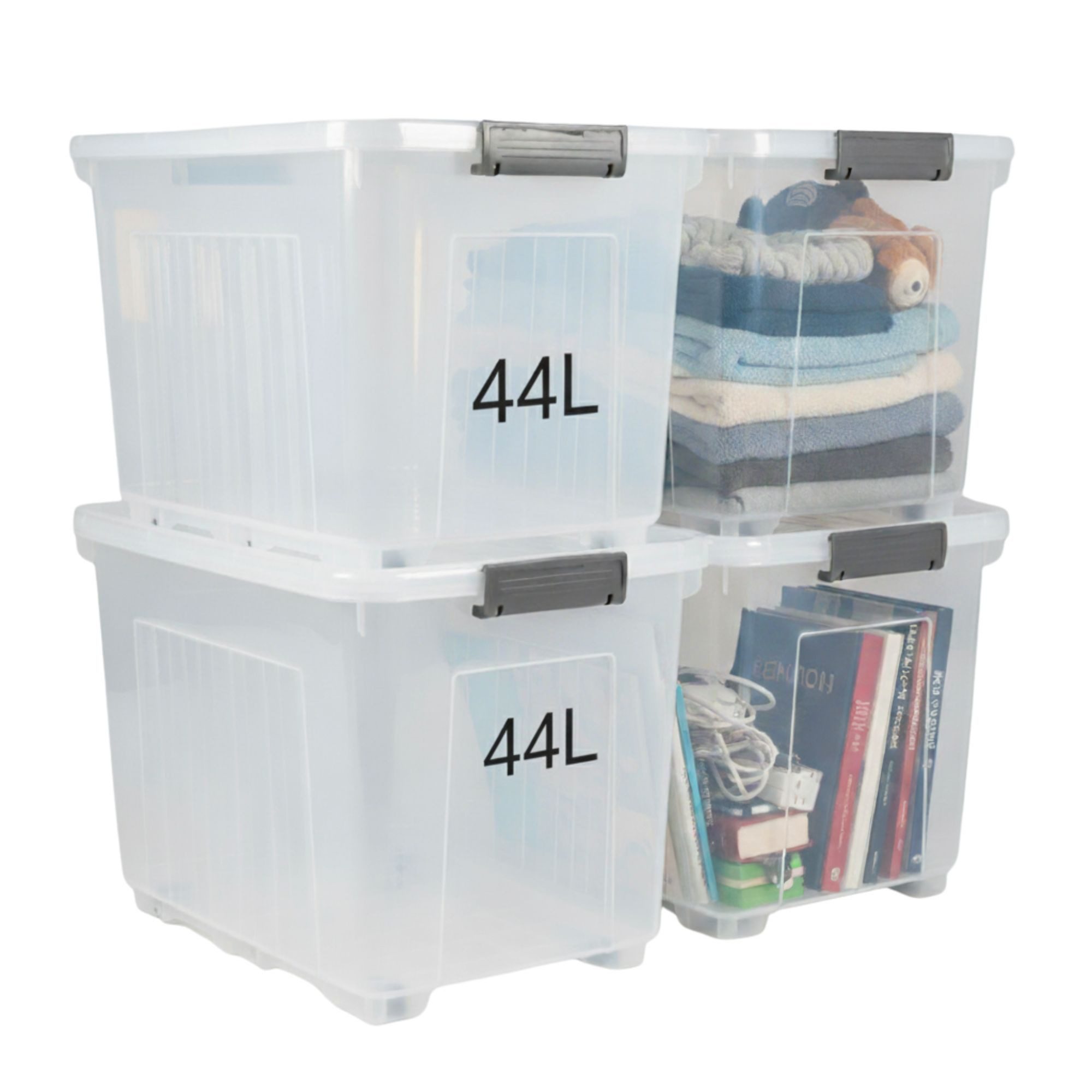 Plastard Aufbewahrungsbox mit Deckel & Rollen 15 - 110 Liter Stapelbar, Tra günstig online kaufen