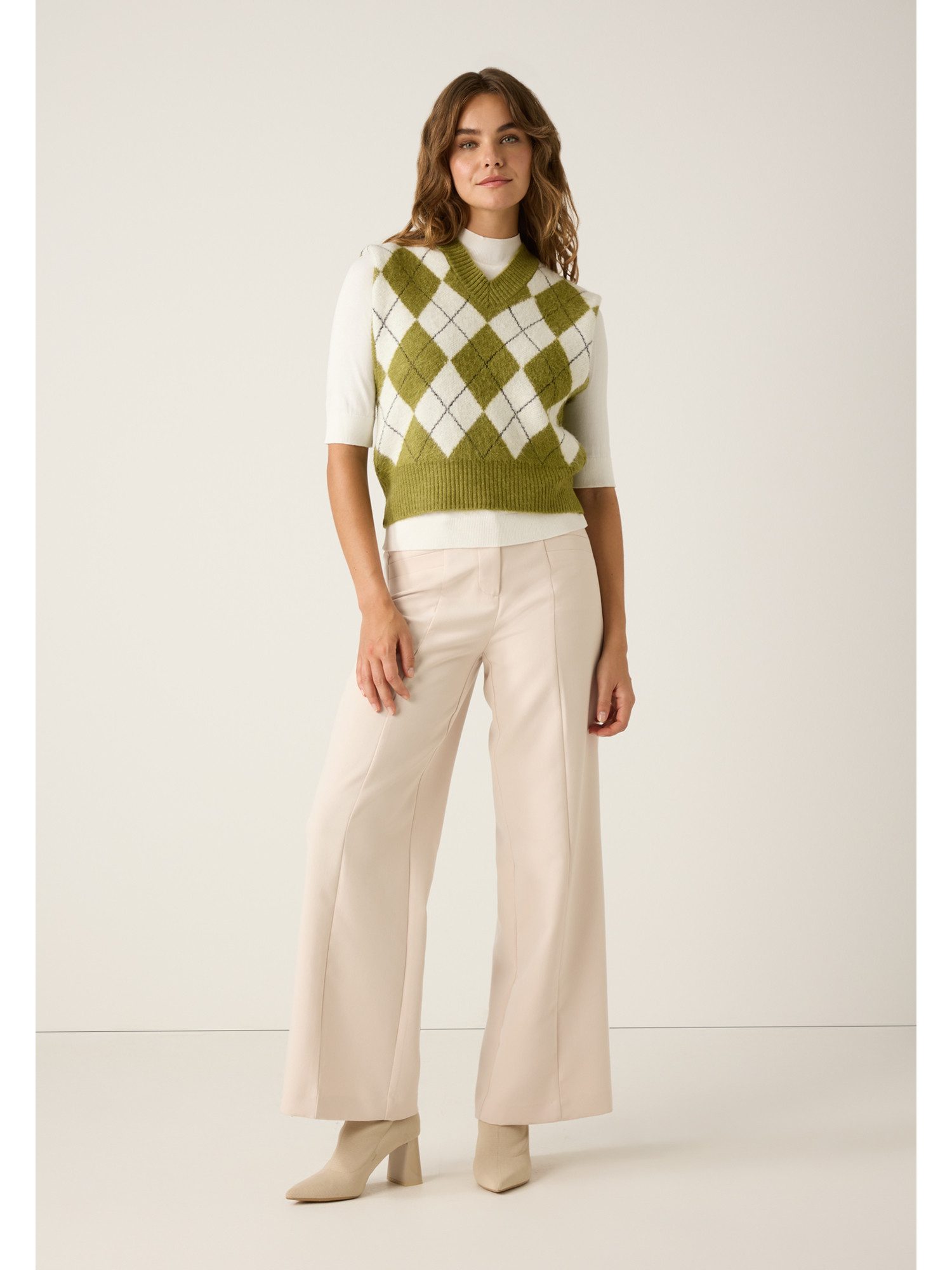 MORE&MORE Pullunder softer Rautenstrick günstig online kaufen
