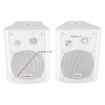 Celexon Aktiv Lautsprecher-Set 2-Wege 525-W Lautsprecher (2x30W, 40Hz - 20.000Hz, weiß)