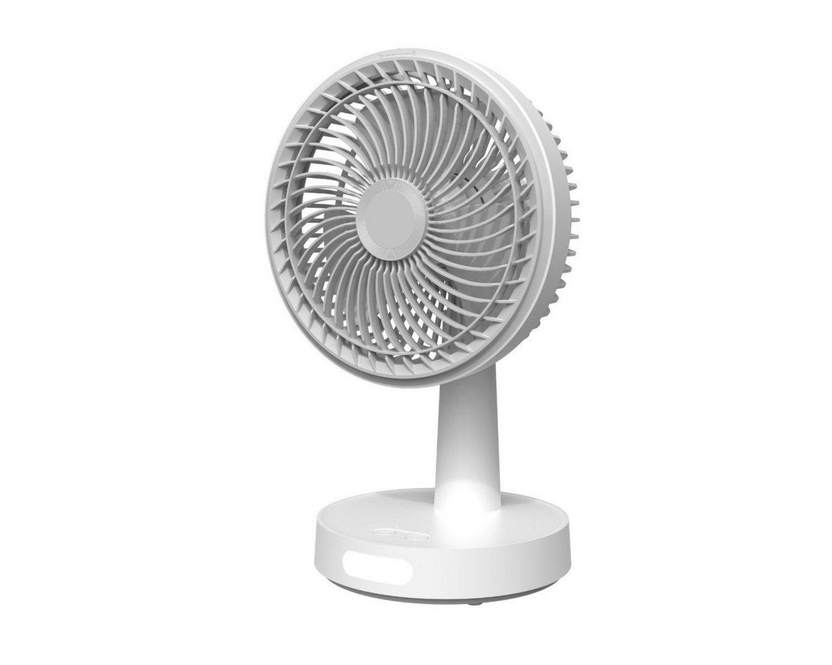 Platinet Tischventilator Ventilator mit LED Nachtlicht für Tisch und Nachtbereich 3000mAh