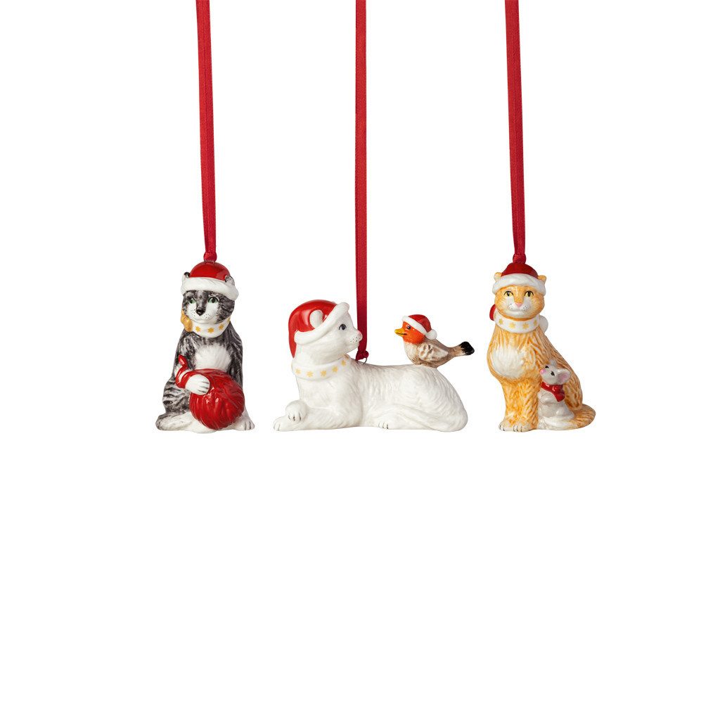Villeroy & Boch Dekofigur Nostalgic Ornaments Ornamente Katzen 3tlg. (Set, 3 St)