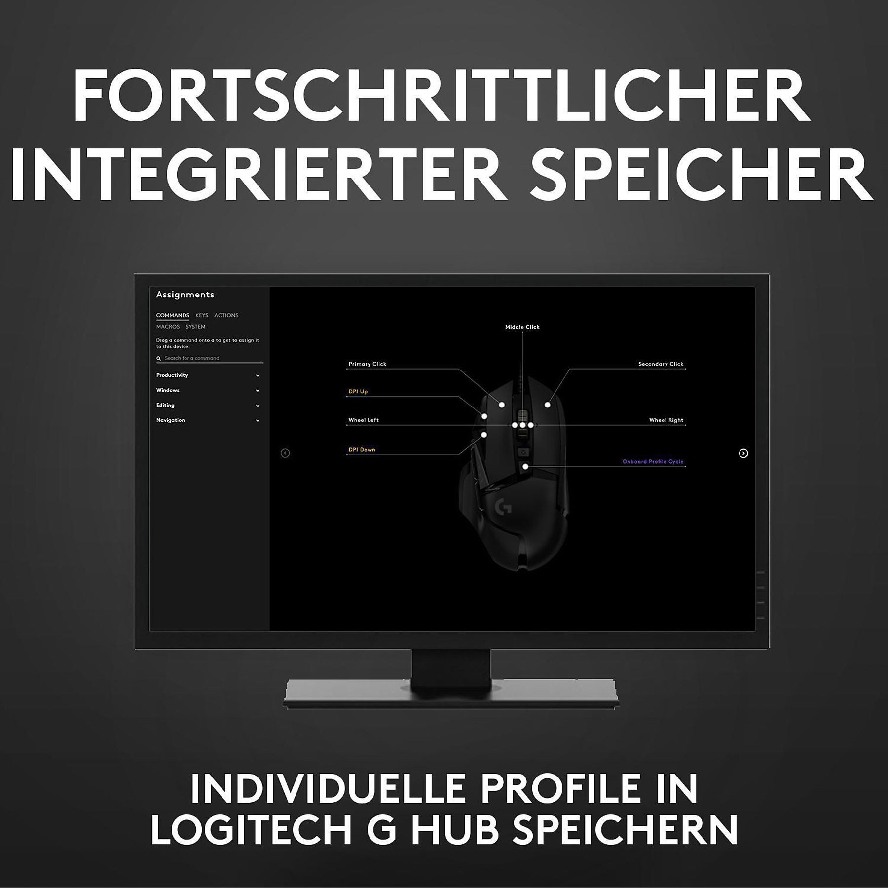 Logitech G G502 HERO, 25.600 DPI, 11 Tasten, RGB, Gewicht anpassbar Gaming-Maus (kabelgebunden, DPI-Umschalttaste, programmierbare Tasten)