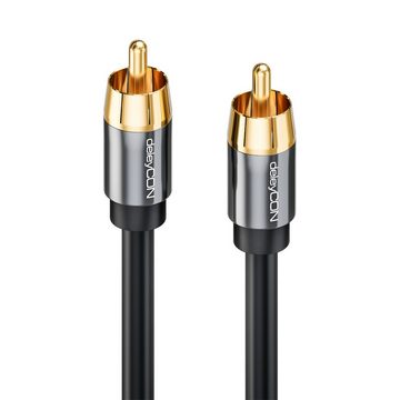 deleyCON deleyCON 7,5m Subwoofer Kabel Cinch RCA Kabel 2x Cinch Stecker HiFi Audio- & Video-Kabel