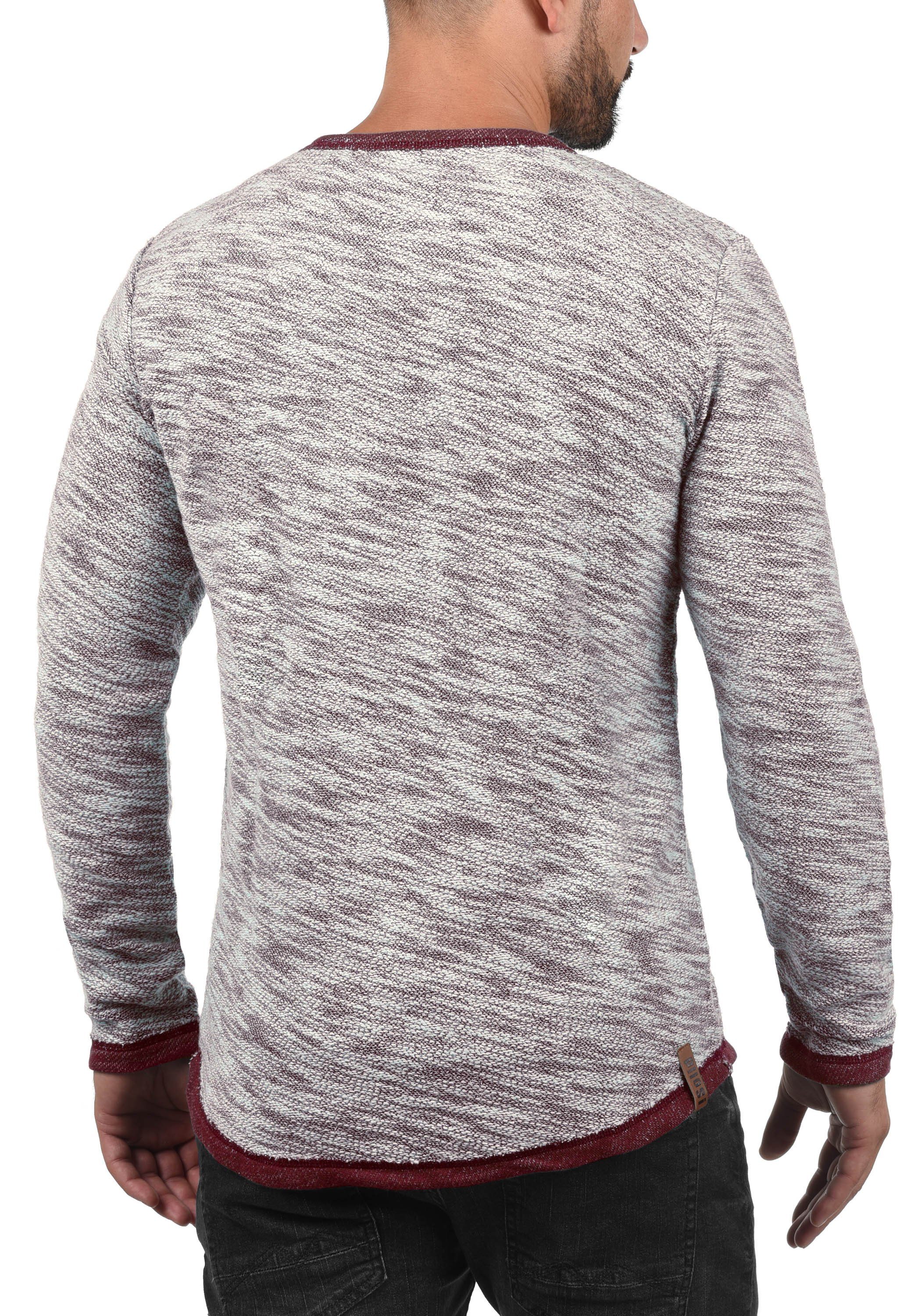 SDFlocks Red Sweatpullover (0985) Wine Flock-Sweat aus !Solid Material Sweatshirt