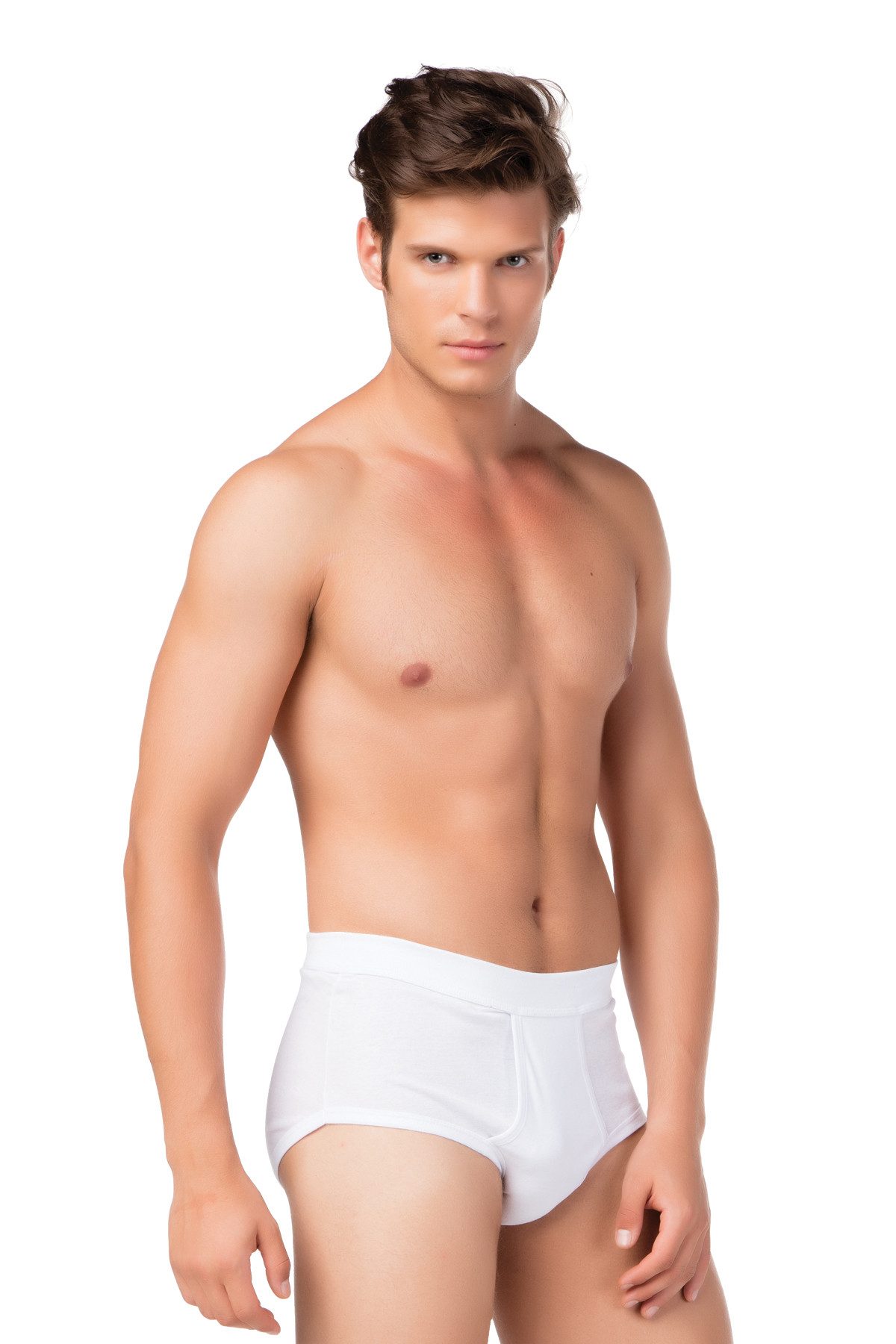 DDOnlineShop Slip Unterhosen Herren aus 100% Bio-Baumwolle –Feinripp Slip mit Eingriff (Spar-Set, 6-St., 6er-Pack) Premium Qualität