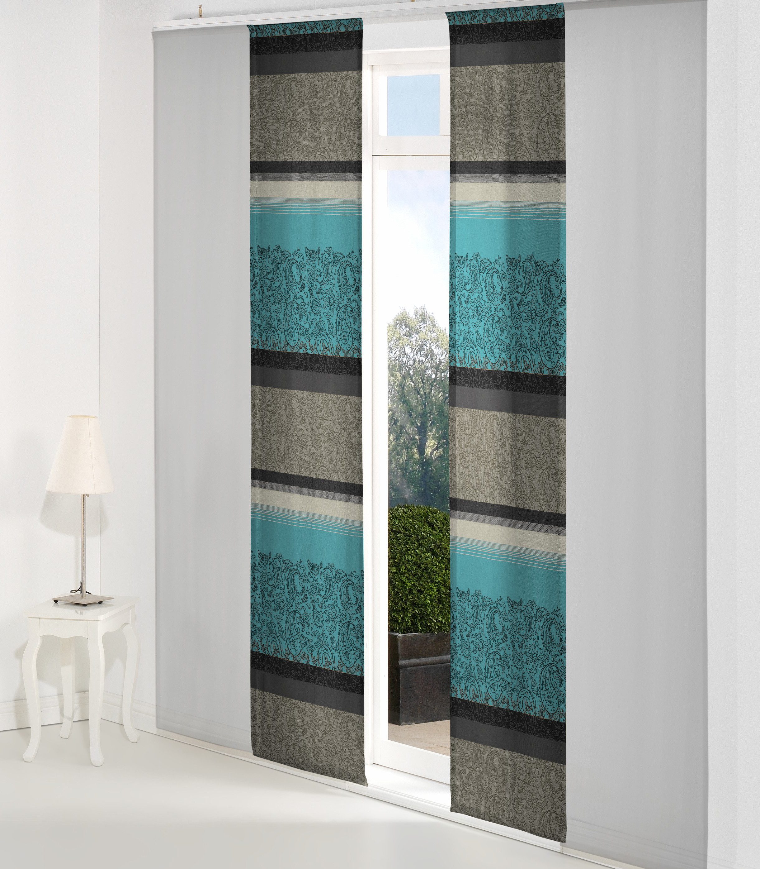 Wirth Schiebegardine Maribor (1 St), Paneelwagen, blickdicht, Jacquard