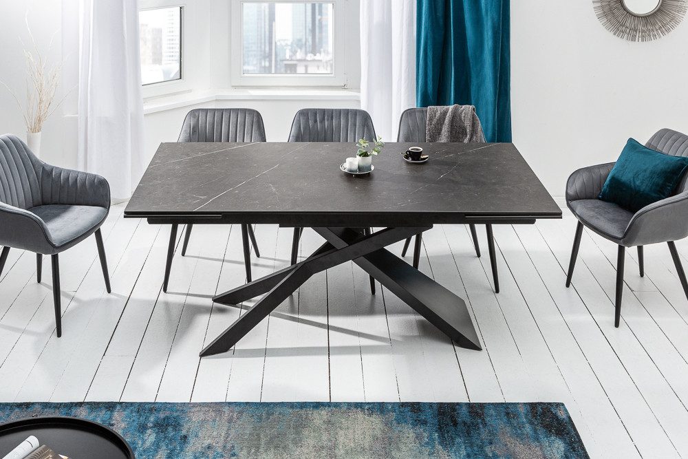 riess-ambiente Esstisch EUPHORIA 180-220-260cm grau - Graphit-Design, Keramik made in Italy (Einzelartikel, 1-St), 3 Auszugsstufen für bis zu 12 Personen – idea – Bild 4 von 5