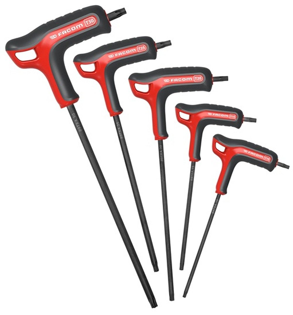 Facom Griff Facom 89TXA.PB Stiftschluessel T-Griff Torx, Set 5-tlg