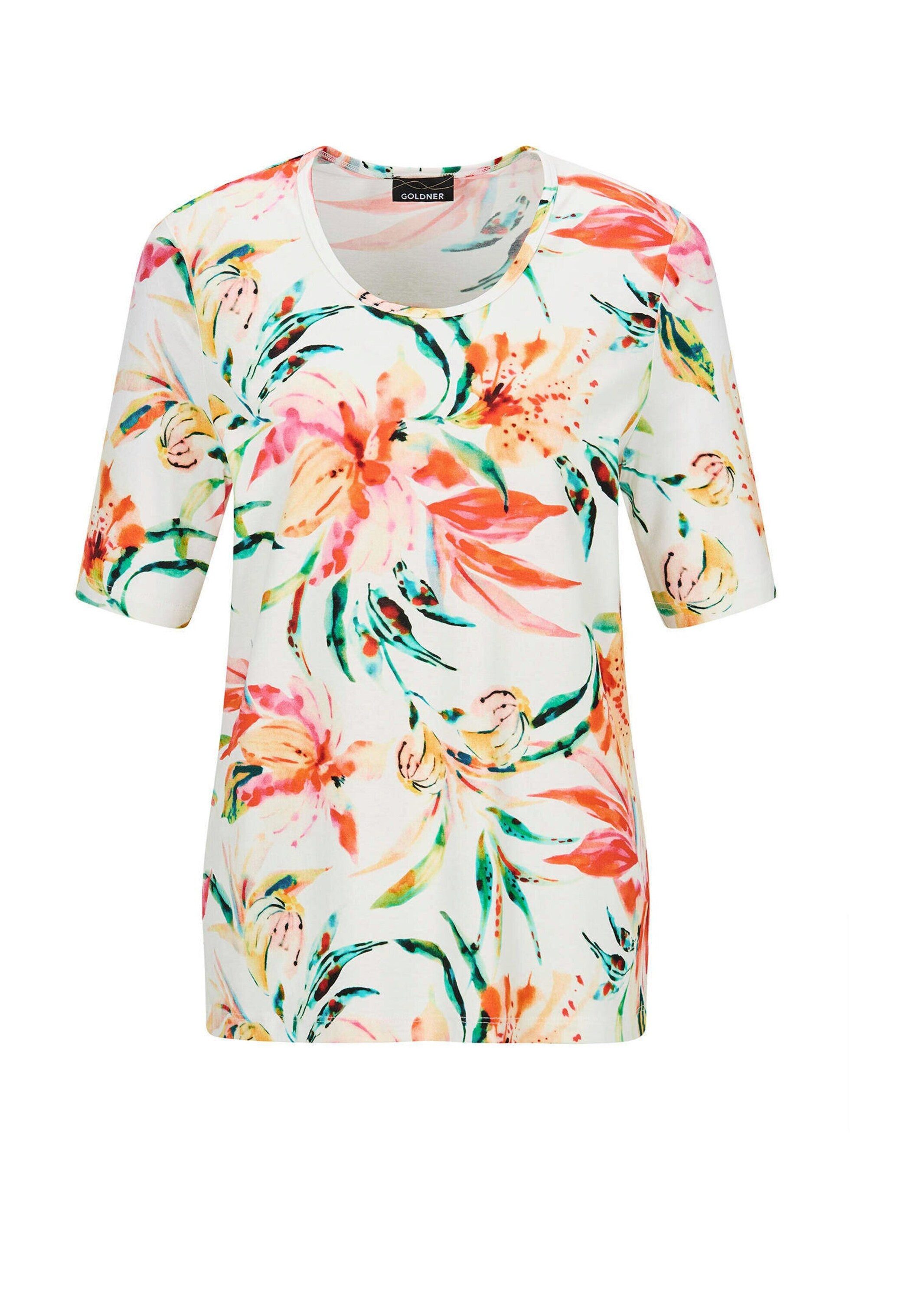 Print-Shirt Cityshirt mit floralem Muster