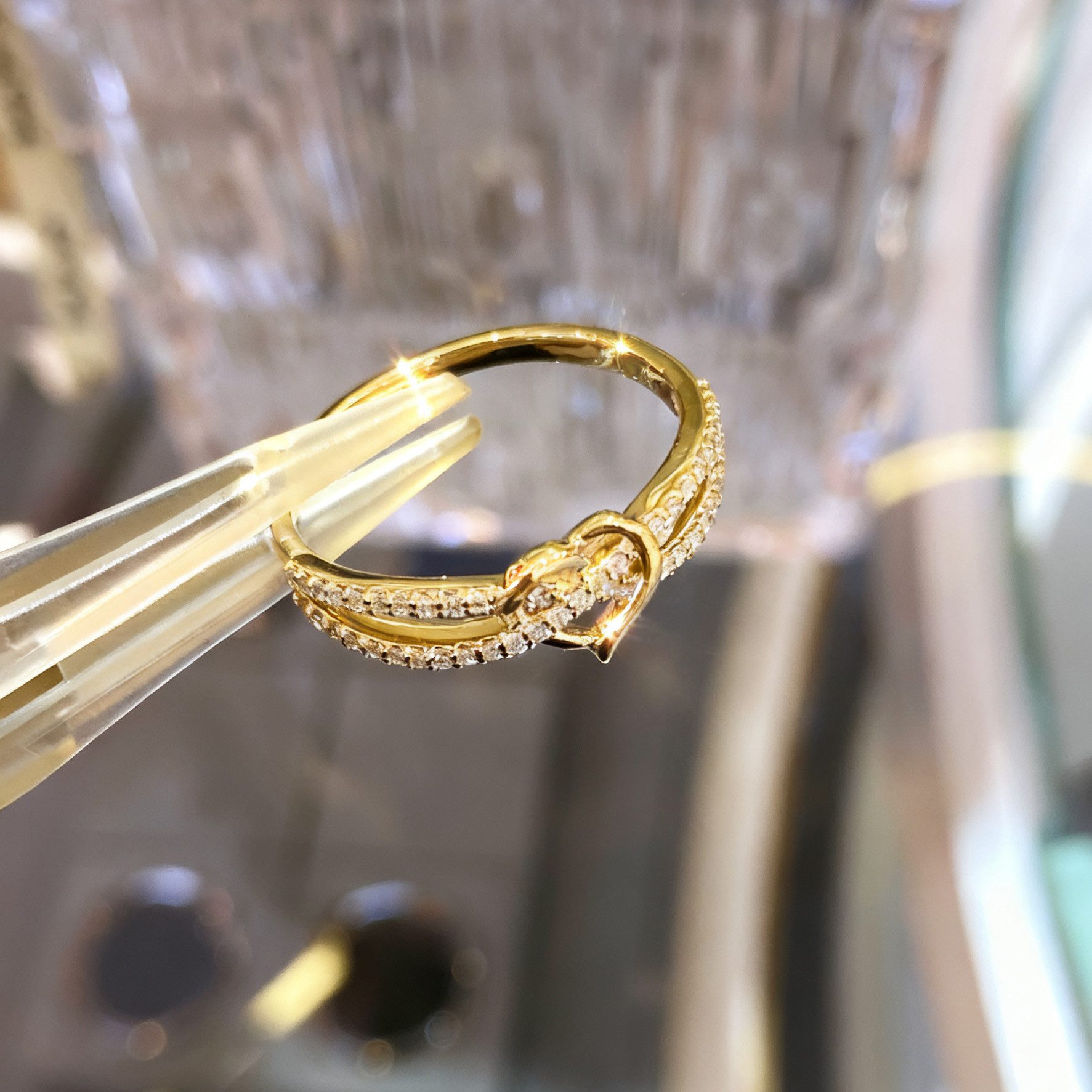 Jumpeak Diamantring Eheringe Gold 585,Diamant Ring,Goldener Ring Damen,Labordiamant, D/E VVS/VS,Geschenk zum Hochzeitstag Frau,Engagement Ring,Ring Frauen