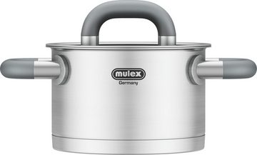 Mulex Topf-Set LUGANO, Edelstahl 18/10 (Set, 7-tlg), inkl. Stielpfanne 24 cm ohne Deckel, Induktion