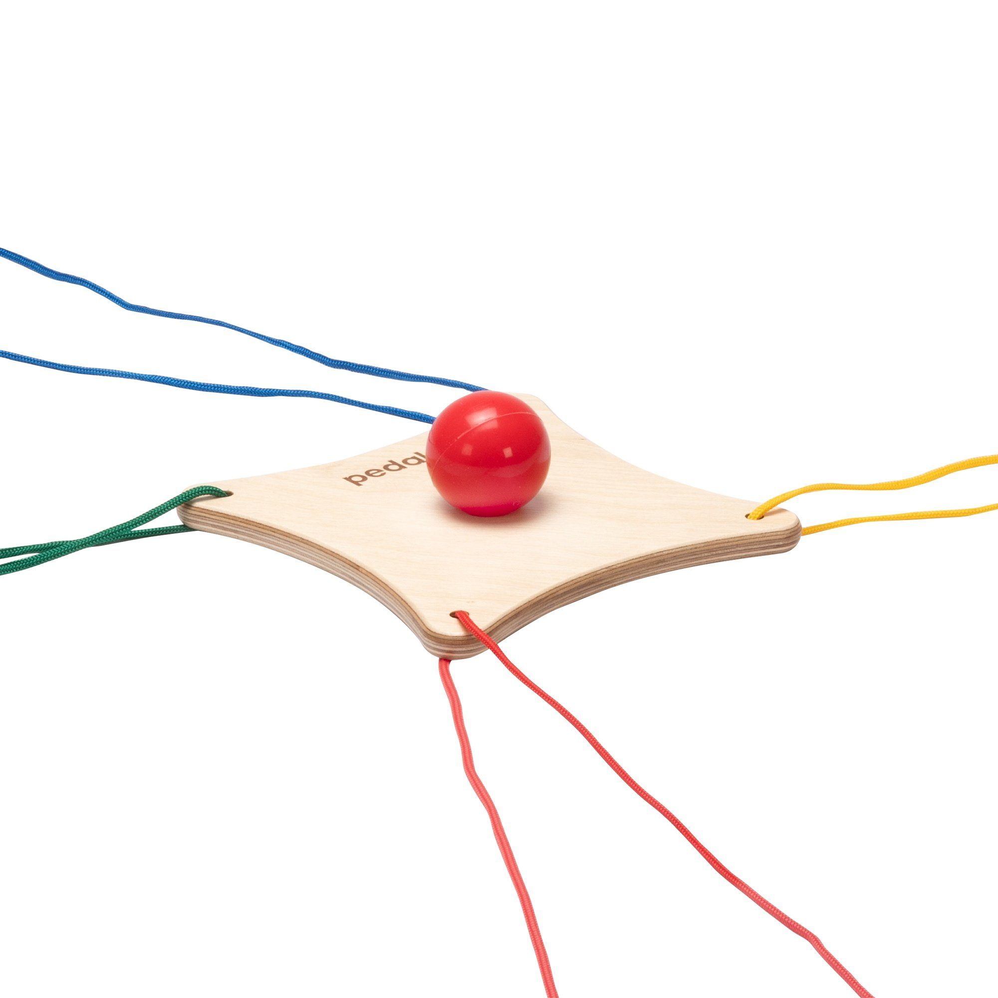 pedalo® Spielesammlung, Balancespiel in der Gruppe Teamspiel Balancierteller, Koordination und Kommunikation, made in germany, 4 Seile, 1 Brett, 1 Ball