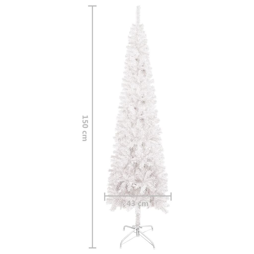 Weiß vidaXL Weihnachtsbaum cm Schlanker 150 Künstlicher Weihnachtsbaum