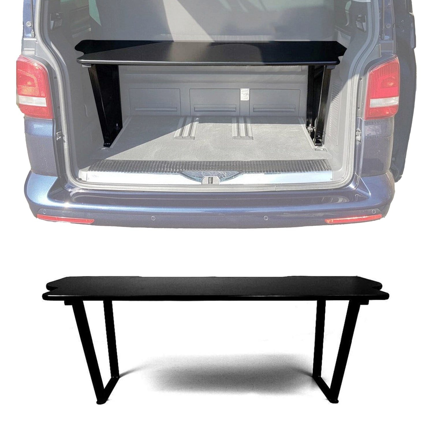 Klappmatratze Multiflexboard Bettverlängerung für VW T5 T6 Multivan 2003-24 Schwarz