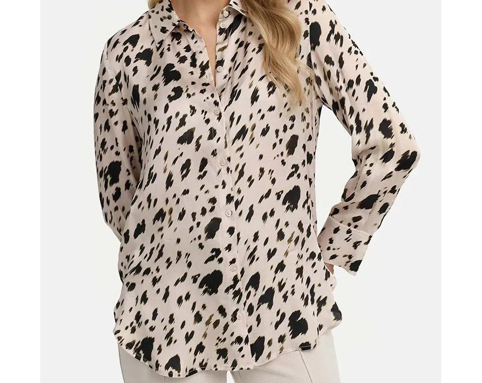 CATNOIR Hemdbluse Hemdbluse in Viskose CATNOIR Snow Leo