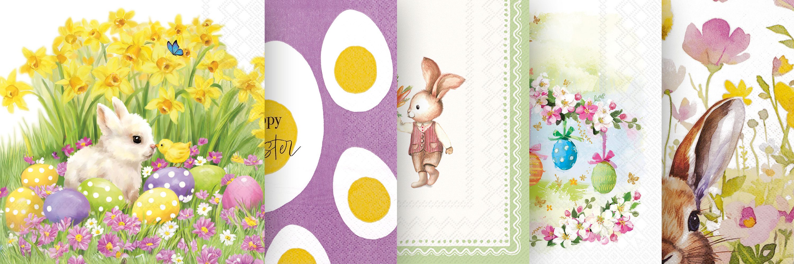 VBS Papierserviette Servietten-Set Happy Easter, (20 St), 20 Stück