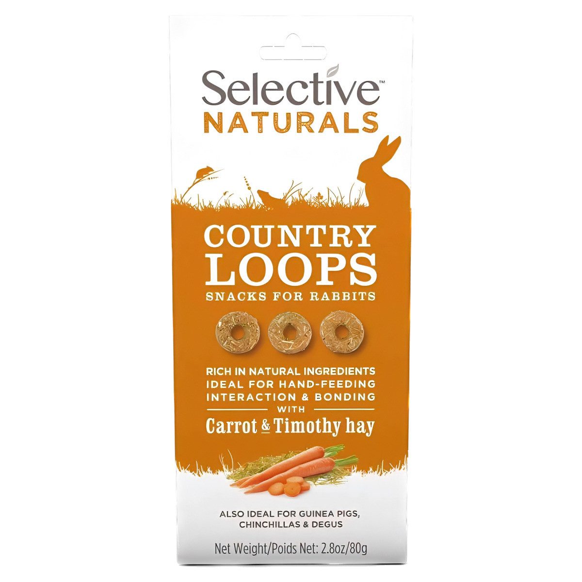 Supreme Science Selective Naturals Country Loops Carrot & Timothy Hay 80 g, Snack für: Kleintier