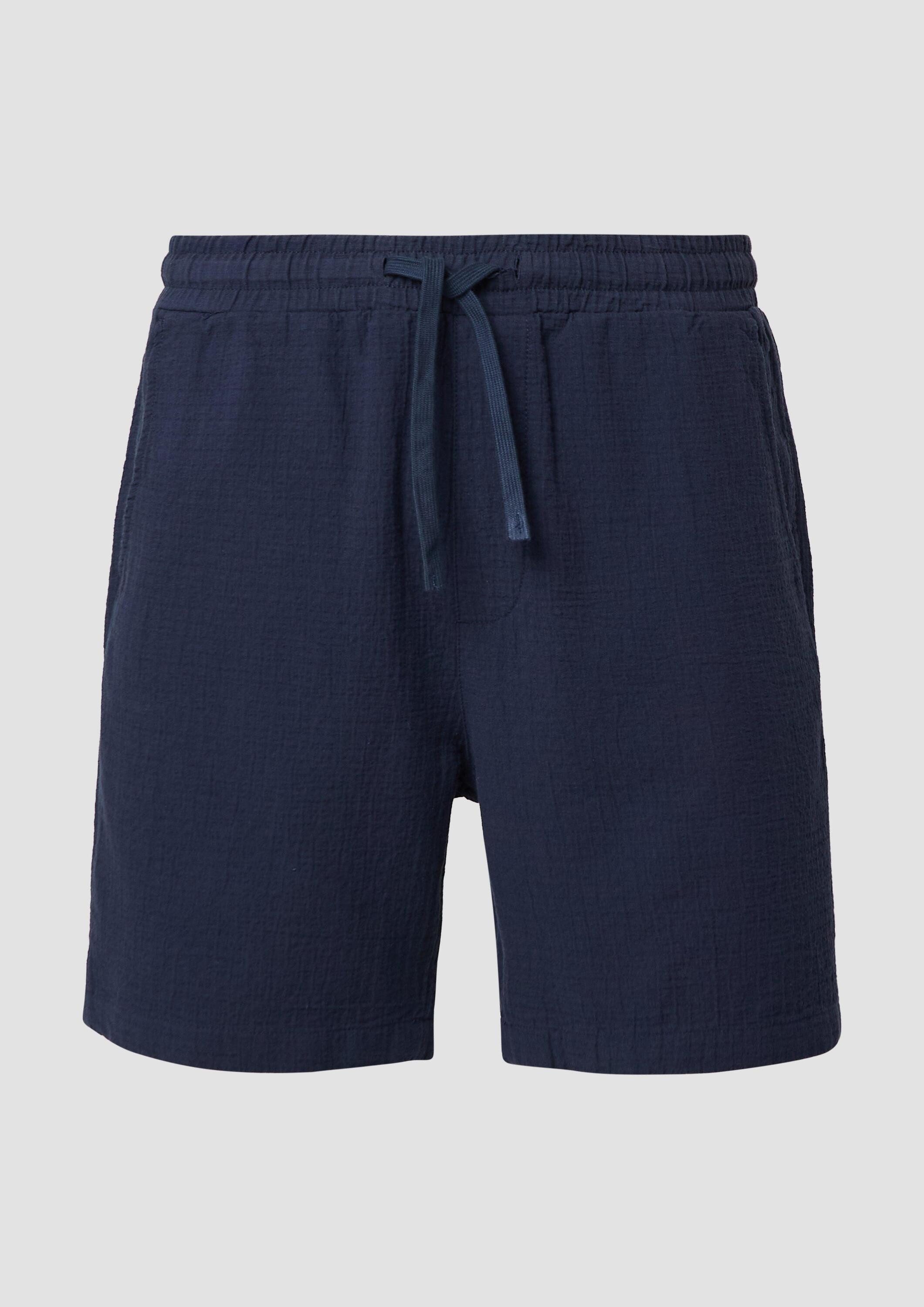 QS Shorts Bermuda Shorts aus Strukturkrepp