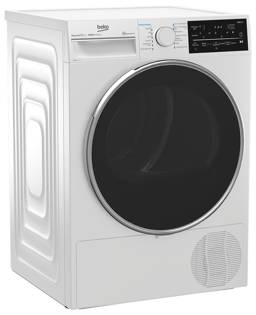 BEKO Wärmepumpentrockner B5T62243W, Knitterschutz, WiFi, Silent-Programm, Allergikergeeignet