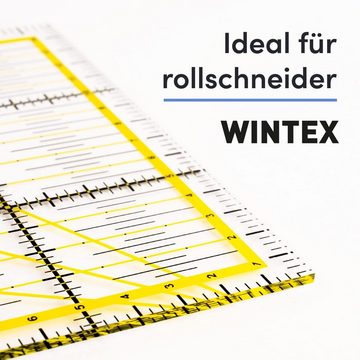 WINTEX Schneidelineal Universal-Lineal 15 cm x 30 cm, cm-Raster und Winkelanzeige