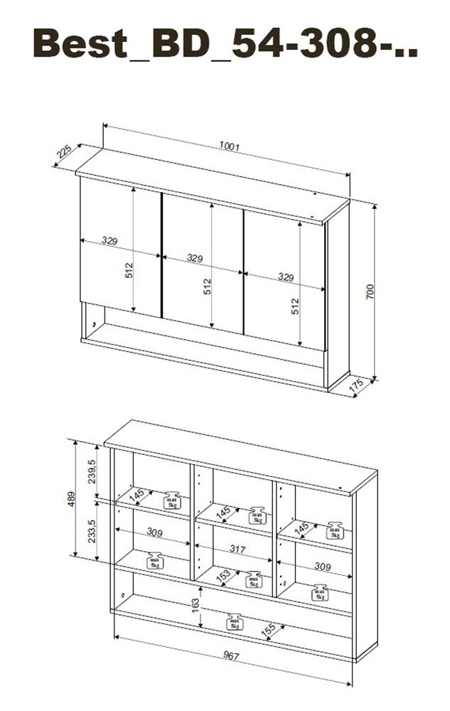 BASIC by Balculina Spiegelschrank Best Spiegelschrank, günstig online kaufen