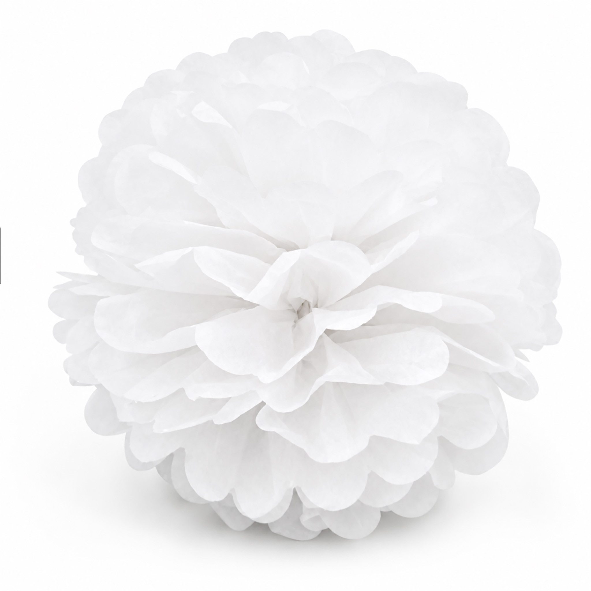 Creativery Pompon, Pompon 20cm Papier 1 Stück Weiß