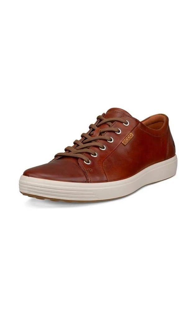 Ecco Soft 7 (aus Premium-Leder) cognacbraun Herren Sneaker günstig online kaufen