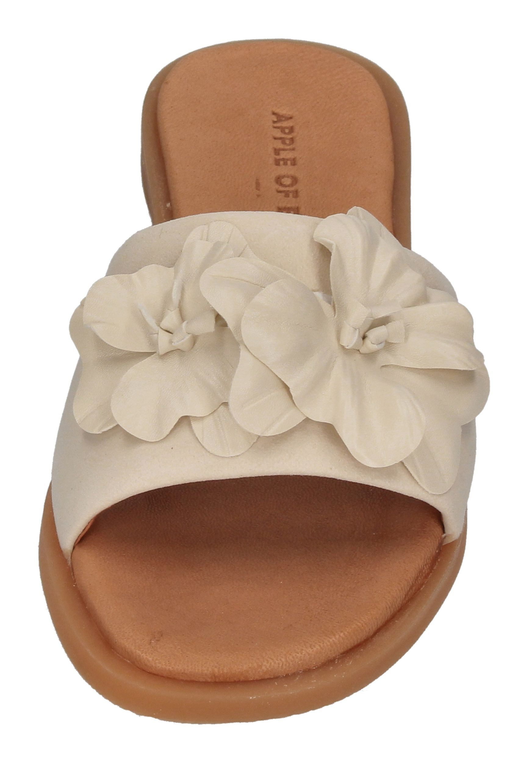 Apple of Eden AGNIS 93-F Pantolette Crema Flowers