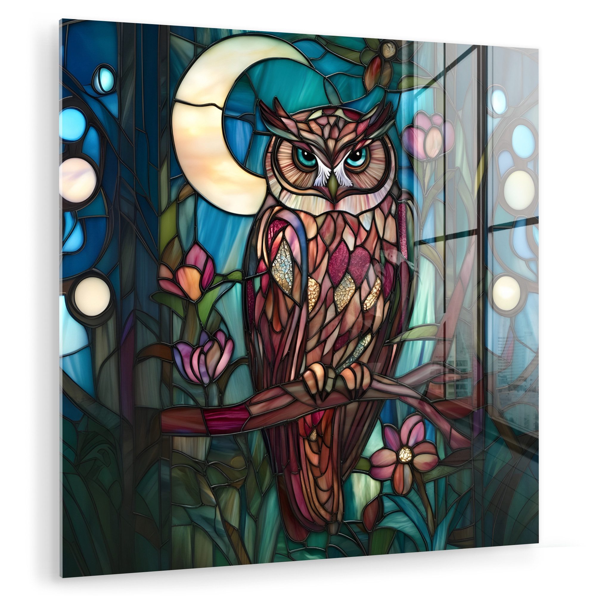 MuchoWow Acrylglasbild Eule - Mosaik - günstig online kaufen