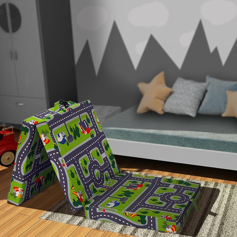 Klappmatratze, Grün/Blau, 190 x 70 cm, VitaliSpa®, 10 cm hoch