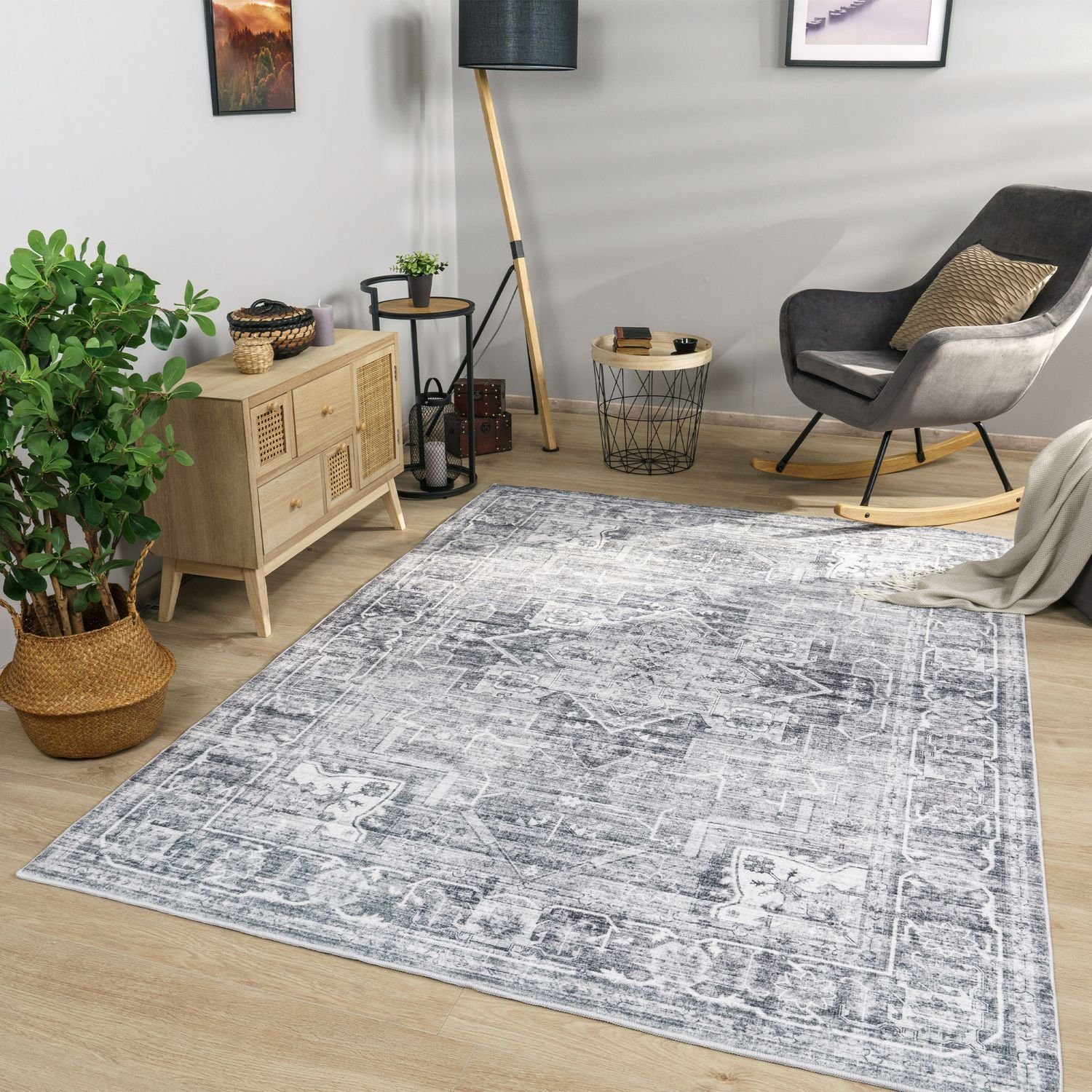 Wohnzimmer rechteckig, Teppich Wohnzimmerteppich Kurzflor mm Höhe: Home, Teppich TT Soft 12 Used,