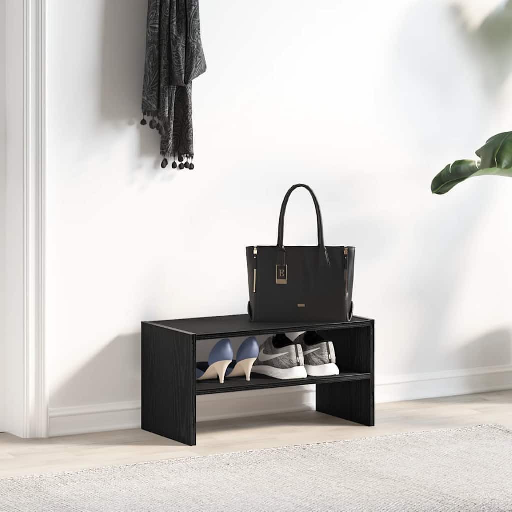 vidaXL Schuhregal Schuhregal Stapelbar Schwarze Eiche günstig online kaufen