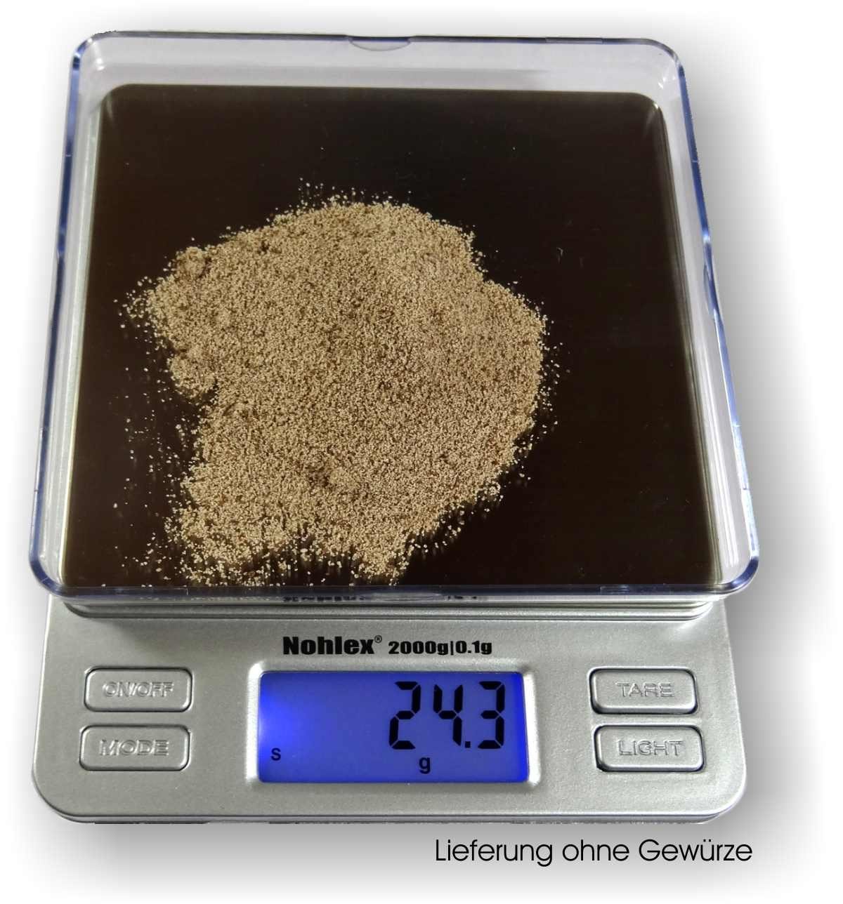 NOHLEX Küchenwaage Nohlex 2000g/0.1g Feinwaage für die Küche mit 2 Wiegeschalen, LCD Display